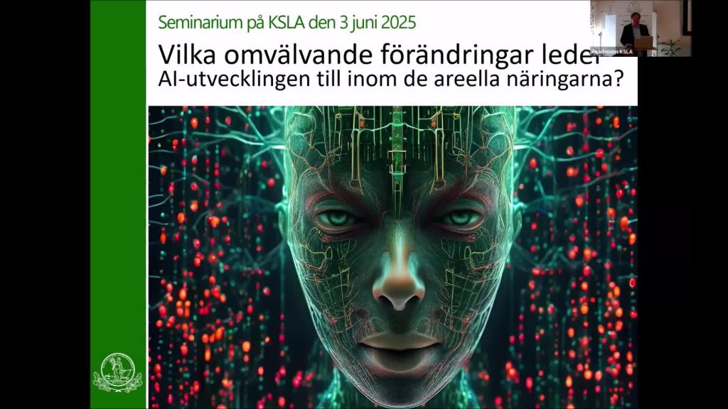 Vilka förändringar leder AI-utvecklingen till inom de areella näringarna? 3 juni 2025