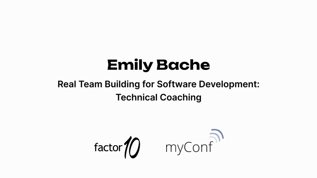 Emily Bache at myConf 2024