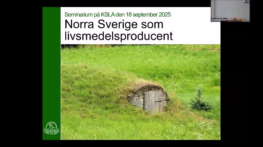 Norra Sverige som livsmedelsproducent 18 sept 2025