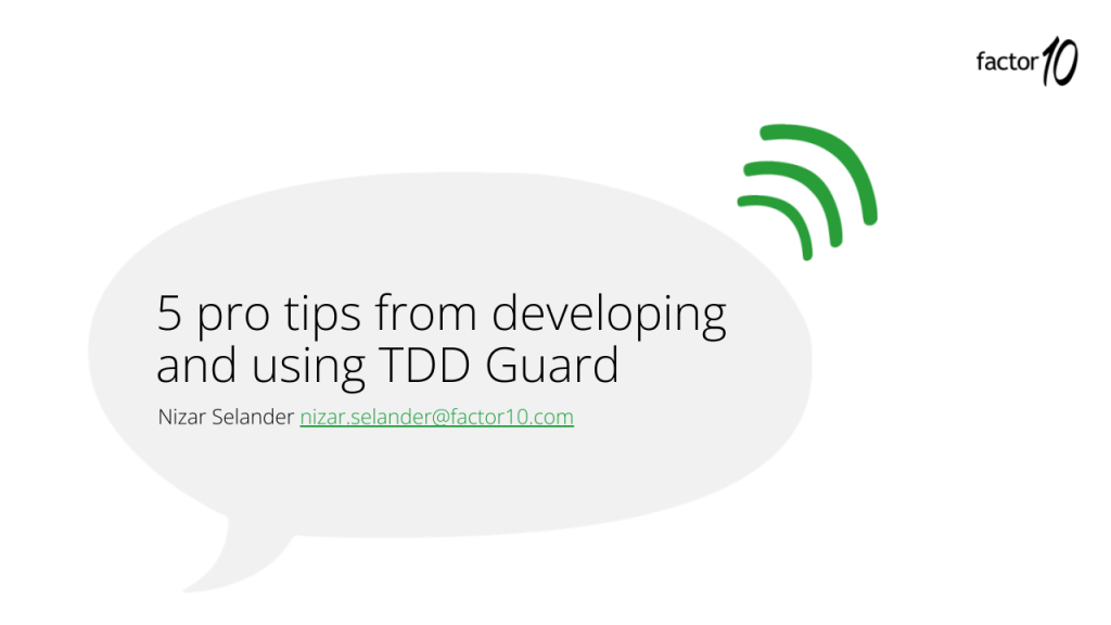 Webinar: 5 pro tips from developing and using TDD Guard