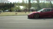 Ferrari 430 Scuderia vs Mercedes SLS AMG Roadster Designo
