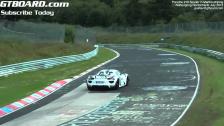 Porsche 918 Spyder on Nordschleife in Martini Racing stripe flat out