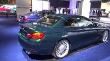 [4k] BMW Alpina stand overview Frankfurt 2015 with B6 BiTurbo Cpoupe Edition 50 and more