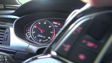 Boost gauge and shift lights on the Audi RS6 Avant 2013