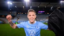 Tårfylld Sören Rieks efter sitt första SM-guld med Malmö FF