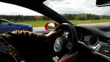 Uncut Audi RS7 (stock) vs tuned BMW M5 F10 2nd angle