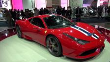 Front Ferrari 458 Speciale in detail: airintake next to the headlights