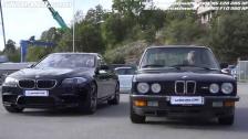 [4k] BMW M5 E28 and BMW M5 F10: 30 years apart with the first and best wolfs in sheeps clothing