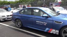 BMW M5 F10 outside at Nordschleife in Monte Carlo Blue