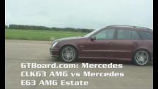 Mercedes CLK63 AMG vs Mercedes E63 AMG = GTBoard.com