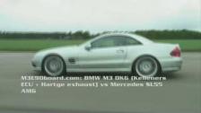 HD: BMW M3 DKG (Hartge exhaust Kelleners ECU) vs Mercedes SL55 AMG (add &fmt=22 for VERY HD)