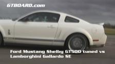 HD: Ford Mustang Shelby GT500 tuned (600 HP) vs Lamborghini Gallardo SE 50-300 km/h