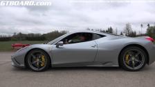 Douchebag dusted by Ferrari 458 Speciale in Porsche 911 Turbo PDK Sport Chrono Package