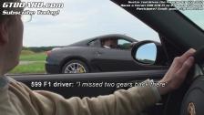 1080p:Porsche 911 GT2 (997) testdrive by Gustav: races Ferrari 599 GTB F1