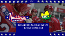 Huddinge IK-Östersunds IK, Allettan - Från 17/1 2015