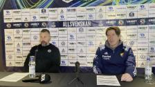 Presskonferensen efter segern mot Örebro