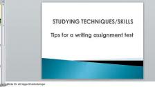 Studying techniques and skills tips for writing assignments