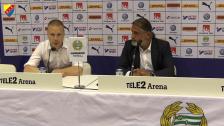 Presskonferensen efter derbysegern mot Hammarby