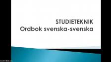 Studieteknik: använda ordbok svenska-svenska - på ryska