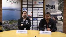 Presskonferens med Karlin och Falk efter Västervik- Huddinge