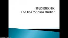 Lite tips för dina studier