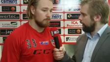 Matchens lirare och målskytten Linus Ljung efter 4-1 vinsten mot Enköping